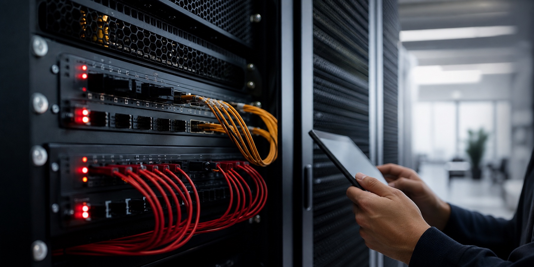 Infrastructure réseau fibre professionnelle