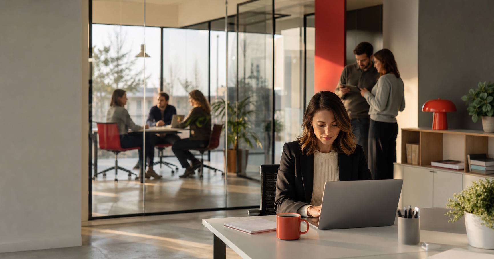Bureau professionnel connecté